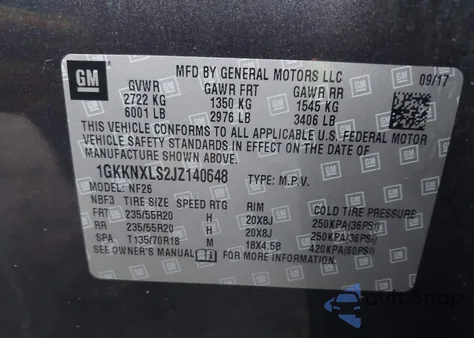 2018 GMC Acadia Denali from USA, damaged, VIN 1GKKNXLS2JZ140648